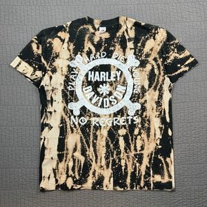 Vtg 90s Harley Davidson T Shirt Men XL Bleach Tie Dye Single Stitch Distressed